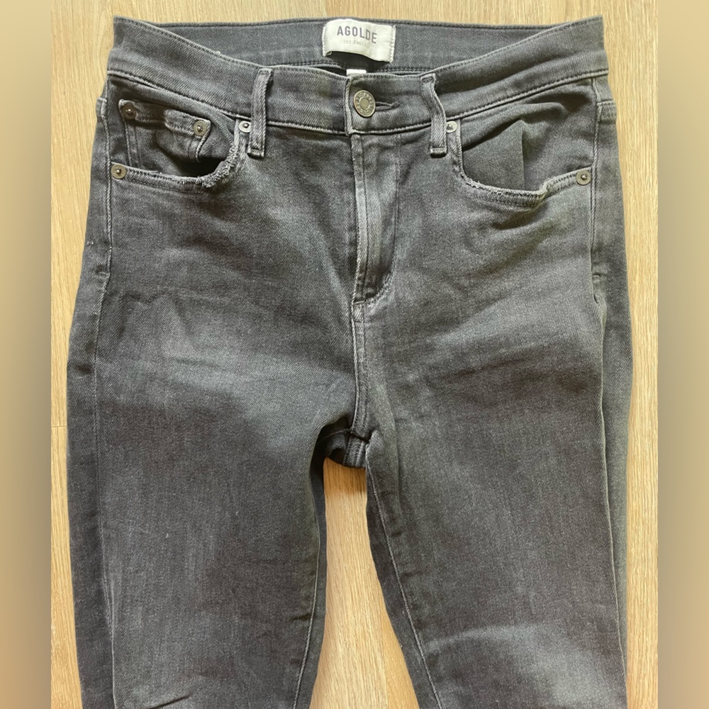 Agolde Black/Charcoal Denim Jeans Size 25 - Picture 2 of 13
